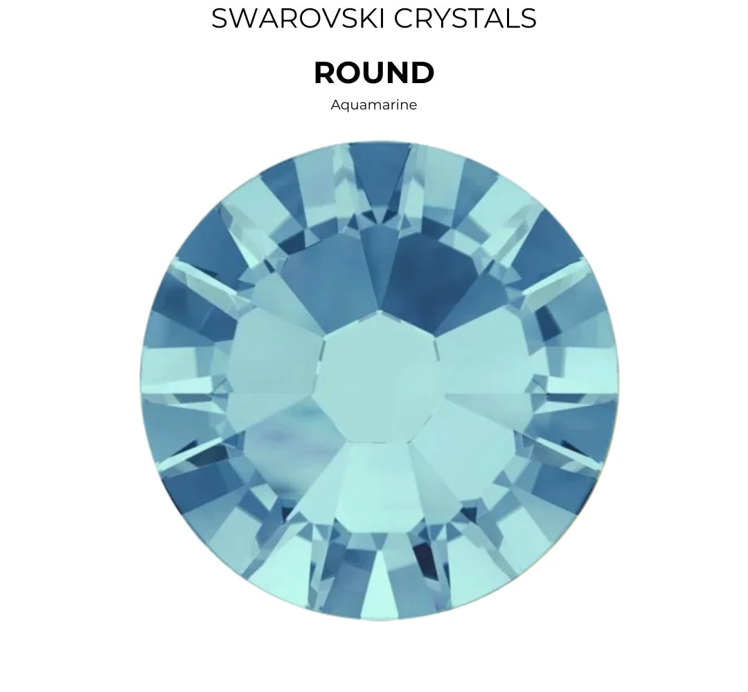 Gemas dentales SWAROVSKI® 2058 redondos - Aquamarine