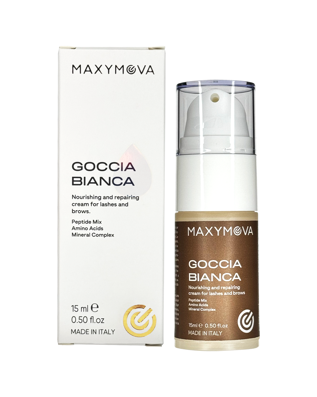 GOCCIA BIANCA 15ML BUSTINA -CREMA NUTRITIVA Y REPARADORA PARA LAMINACIÓN DE PESTAÑAS Y CEJAS